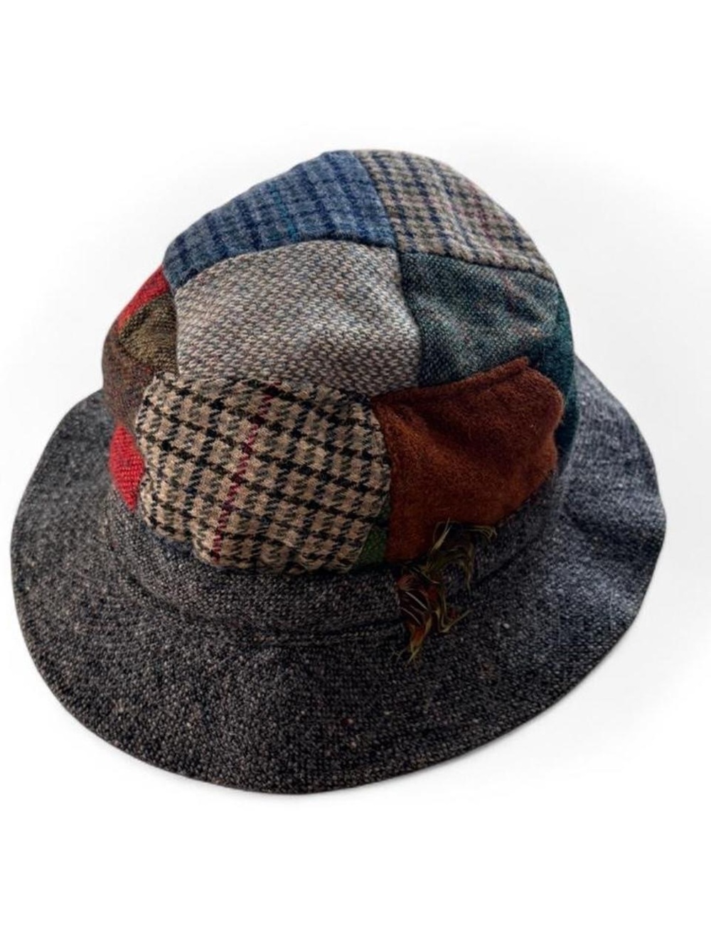 Shandon Headwear Walking Hat Patchwork Tweed – 100% Wool – Size Medium